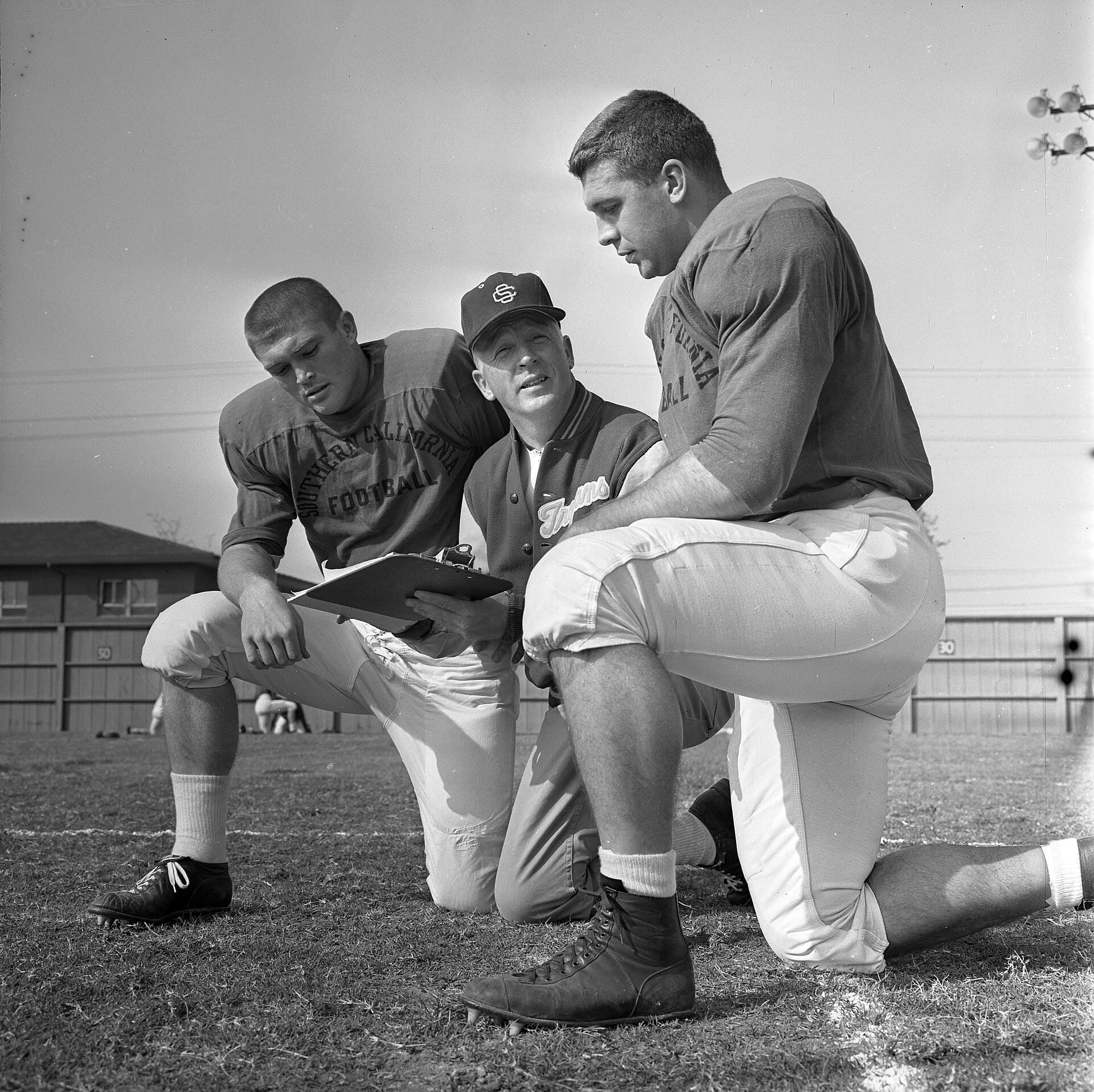 John McKay, seen here coaching USC in 1961, before he became the Buccaneers' first head coach and presided over the winless 0-26 expansion seasons.
